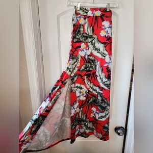 2 piece tropical skirt and wrap top